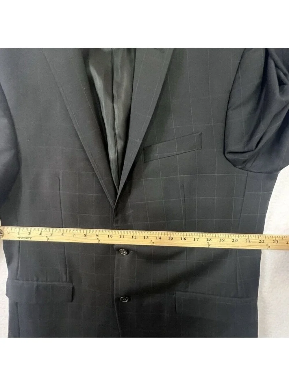 Ralph Lauren Mens Suit Jacket Sport Blazer Black Wool 44L Dillards Exclusive